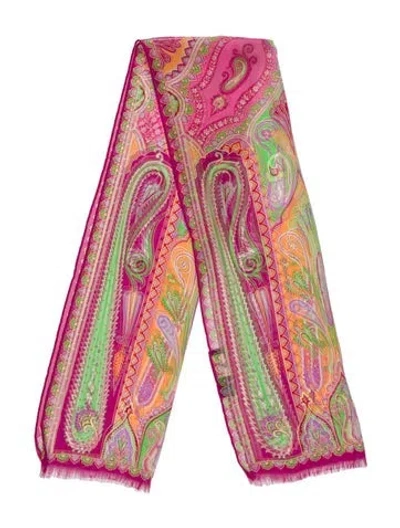 Pre-owned Etro Silk Paisley Print Bandeau W/ Tags In Purple