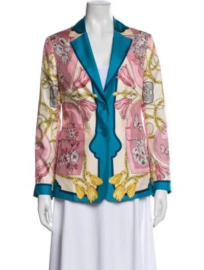 Pre-owned Etro Silk Paisley Print Blazer W/ Tags In Multi