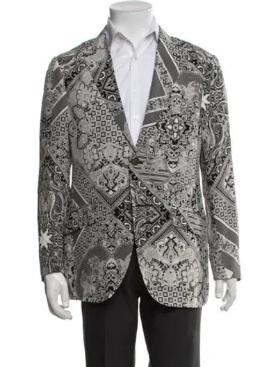 Pre-owned Etro Silk Paisley Print Blazer W/ Tags In Multicolor