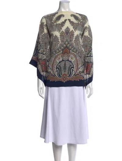 Pre-owned Etro Silk Paisley Print Blouse