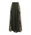 Etro Crepe De Chine Skirt With Print In Black