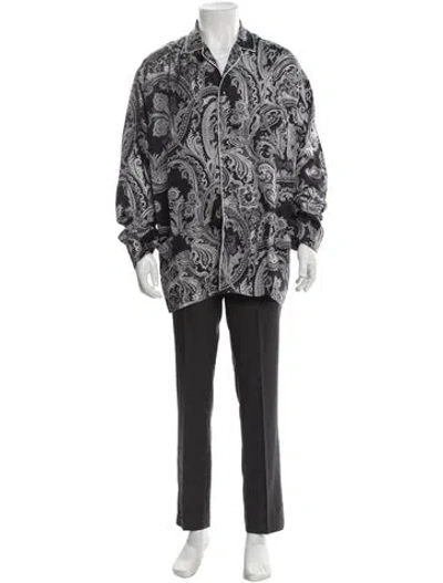 Pre-owned Etro Silk Paisley Print Pajama Top In Multi