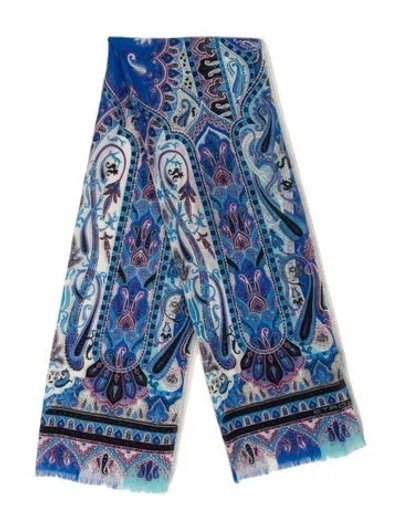 Pre-owned Etro Silk Paisley Print Scarf
