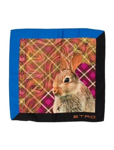 Pre-owned Etro Silk Paisley Print Scarf In Brown