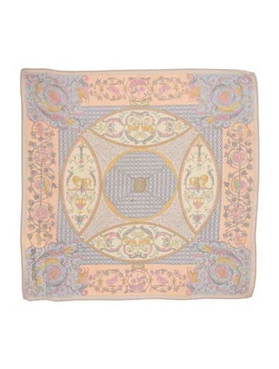 Pre-owned Etro Silk Paisley Print Scarf In Neutrals