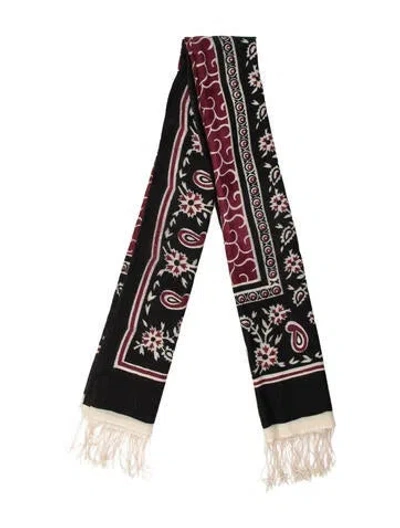 Pre-owned Etro Silk Paisley Print Shawl In Black