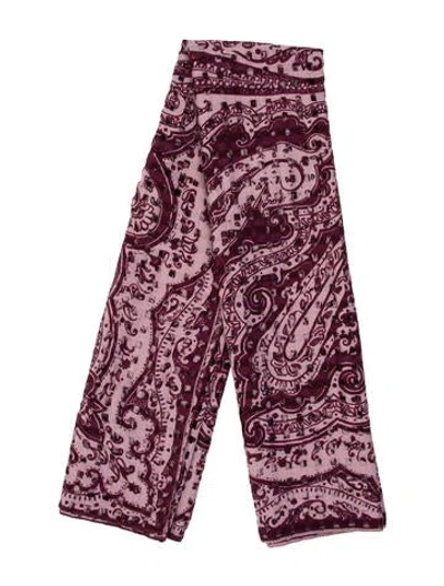 Pre-owned Etro Silk Paisley Print Shawl In Multi