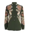 Etro Paisley Print Button Down Silk Shirt In Black