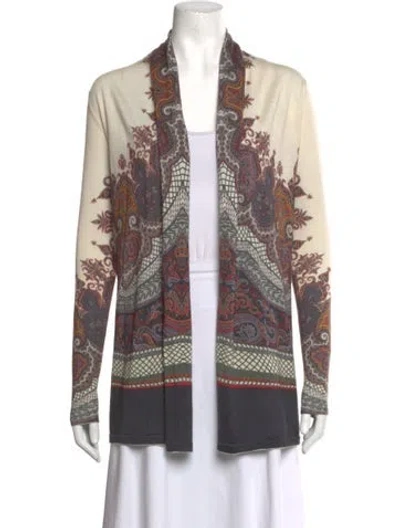 Pre-owned Etro Silk Paisley Print Sweater In Neutrals