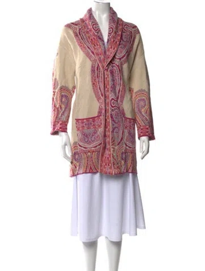 Pre-owned Etro Silk Paisley Print Sweater In Pink