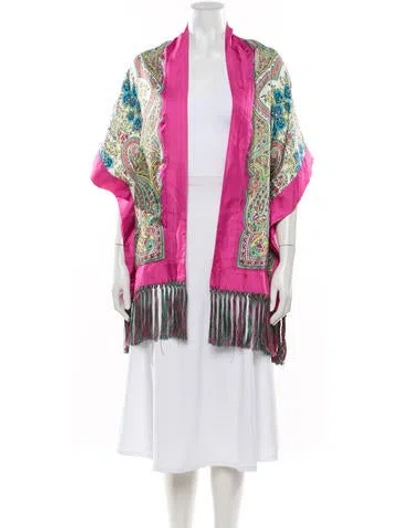 Pre-owned Etro Silk Paisley Print Sweater In Pink
