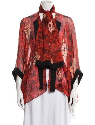 Pre-owned Etro Silk Paisley Print Sweater In Red