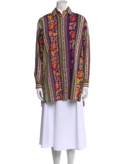 Pre-owned Etro Silk Paisley Print Tunic