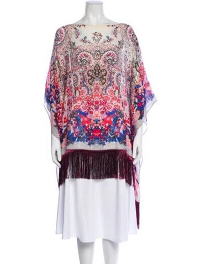 Pre-owned Etro Silk Paisley Print Tunic In Pink