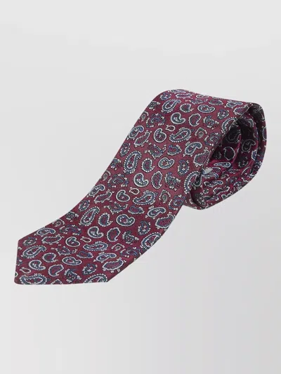 Etro Silk Paisley Tie In Purple