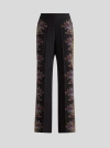 Etro Pressed Crease Paisley Trousers In Black