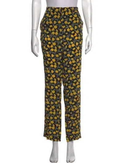 Pre-owned Etro Silk Pants In Black