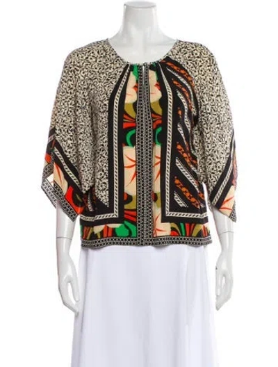 Pre-owned Etro Silk Patterned Blouse In Multi