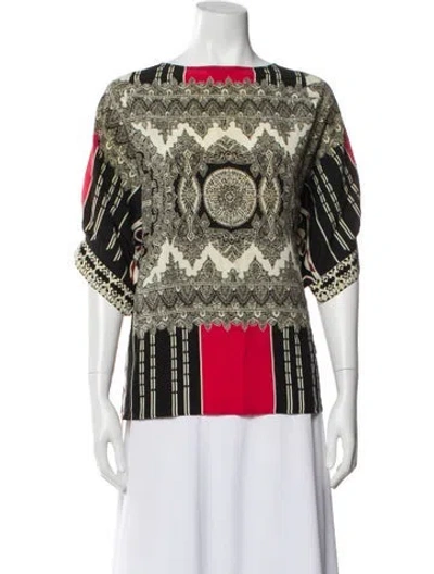 Pre-owned Etro Silk Patterned Blouse In Multi