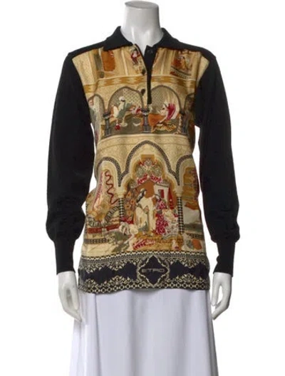 Pre-owned Etro Silk Patterned Blouse In Multi