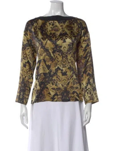 Pre-owned Etro Silk Patterned Blouse In Multi