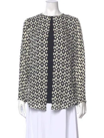 Pre-owned Etro Silk Patterned Blouse In Neutral