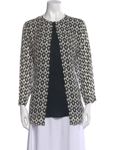 Pre-owned Etro Silk Patterned Blouse In Neutral