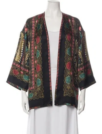 Pre-owned Etro Silk Patterned Jacket In Multicolor