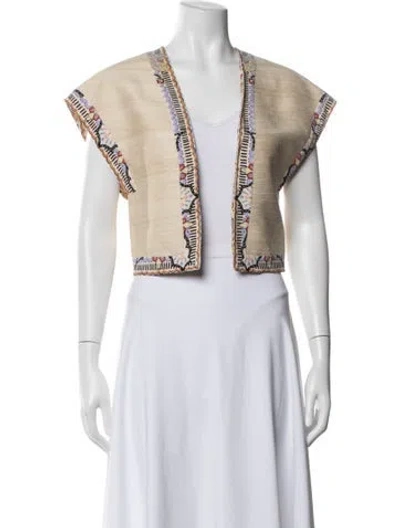 Pre-owned Etro Silk Patterned Jacket In Neutrals