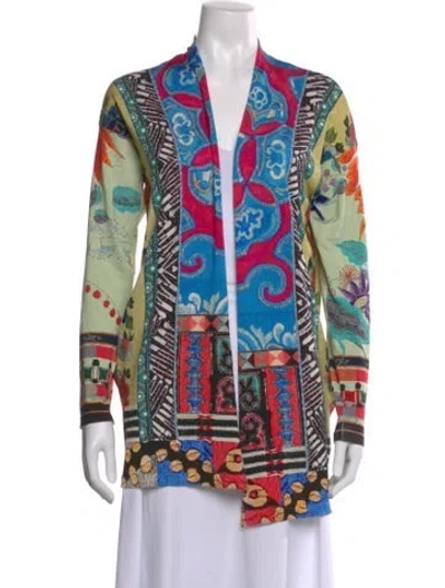 Pre-owned Etro Silk Patterned Sweater In Multi