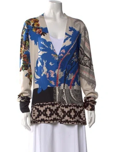 Pre-owned Etro Silk Patterned Sweater In Multicolor
