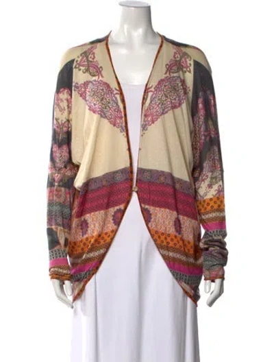Pre-owned Etro Silk Patterned Sweater In Neutral