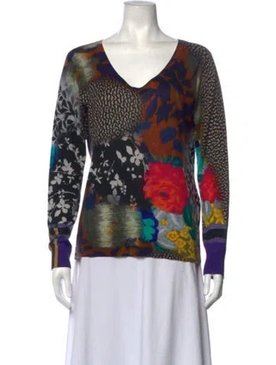 Pre-owned Etro Silk Patterned Sweater In Neutrals