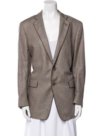 Pre-owned Etro Silk Plaid Print Coat In Multi