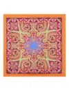 Etro Silk Pocket Square In Orange