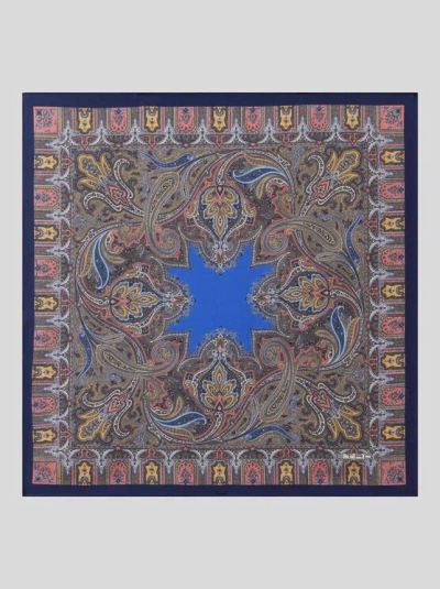 Etro Geometric Paisley-print Pocket Square In Multi
