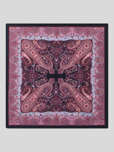 Etro Paisley-print Silk Pocket Square Scarf In Multi