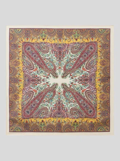Etro Paisley-print Silk Pocket Square Scarf In Multi