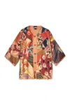 Etro Silk Poncho In Multicolor