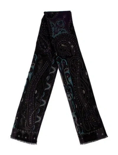 Pre-owned Etro Silk Printed Bandeau In Purple