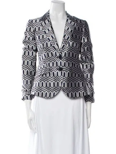 Pre-owned Etro Silk Printed Blazer In Blue