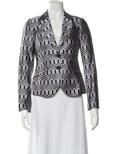Pre-owned Etro Silk Printed Blazer In Gray