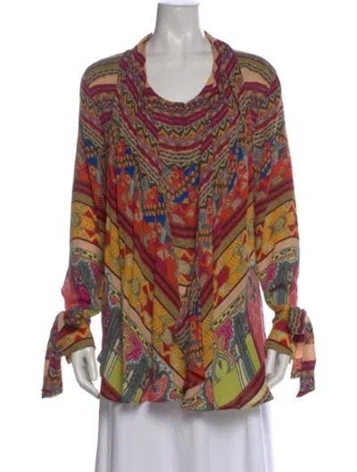 Pre-owned Etro Silk Printed Blouse