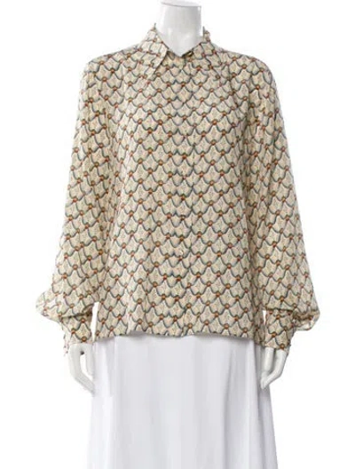 Pre-owned Etro Silk Printed Blouse In Multi