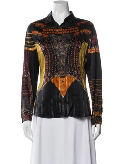 Pre-owned Etro Silk Printed Blouse In Multi