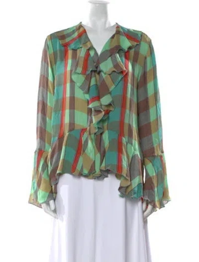 Pre-owned Etro Silk Printed Blouse In Multi