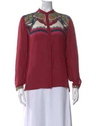 Pre-owned Etro Silk Printed Blouse In Multi