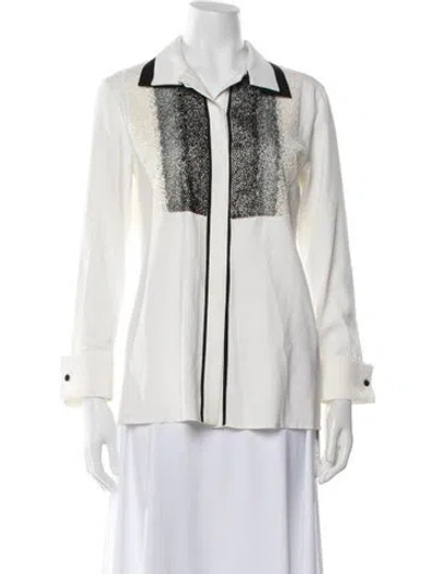 Pre-owned Etro Silk Printed Blouse In Neutrals