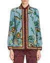 Etro Silk Printed Button Front Blouse In Multi