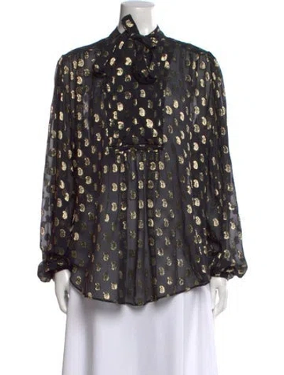 Pre-owned Etro Silk Printed Button-up Top In Multi